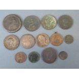 A small collection of Georgian coinage including Hibernia,