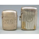 Two hallmarked silver vesta cases,