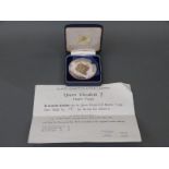 Queen Elizabeth II Cunard maiden voyage silver medal in original case with certificate