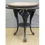 Britannia pub table with cast iron base