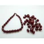 A cherry amber necklace,