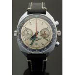 Russian Wtypmahckne gentleman's chronograph wristwatch with date aperture at 6 o'clock,