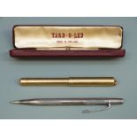 A gold plated 'Swan Pen' by Mabie Todd and Co,