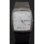 Skagen Titanium gentleman's wristwatch with day and date aperture, luminous hands and markers,