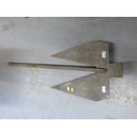 A large Danforth anchor suitable for small fishing boat or pleasure carrier,