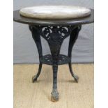 Britannia pub table with cast iron base