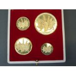 A set of four Metalimport Ltd 18ct gold Sir Winston Churchill Commemorative medals in presentation