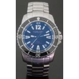 Lum-Tec 300M-1 gentleman's divers wristwatch with date aperture, luminous hands and baton markers,