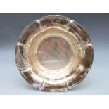 An Edward VII hallmarked silver lobed bowl, London 1902 maker R & W Sorley, diameter 23cm,