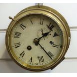 Astral, Coventry, early/mid-20thC brass cased bulkhead / ship's clock,