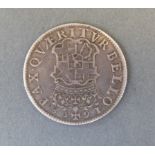 Oliver Cromwell 1658 Commonwealth shilling,