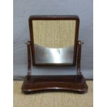 A 19thC mahogany dressing table mirror,