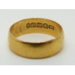 A 22ct gold wedding band, Birmingham 1902, 4.