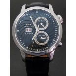 Glycine Airman Seven gentleman's automatic multiple time zone wristwatch ref. 3919.