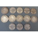 A small collection of WWI era silver coinage,
