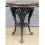 Britannia pub table with cast iron base