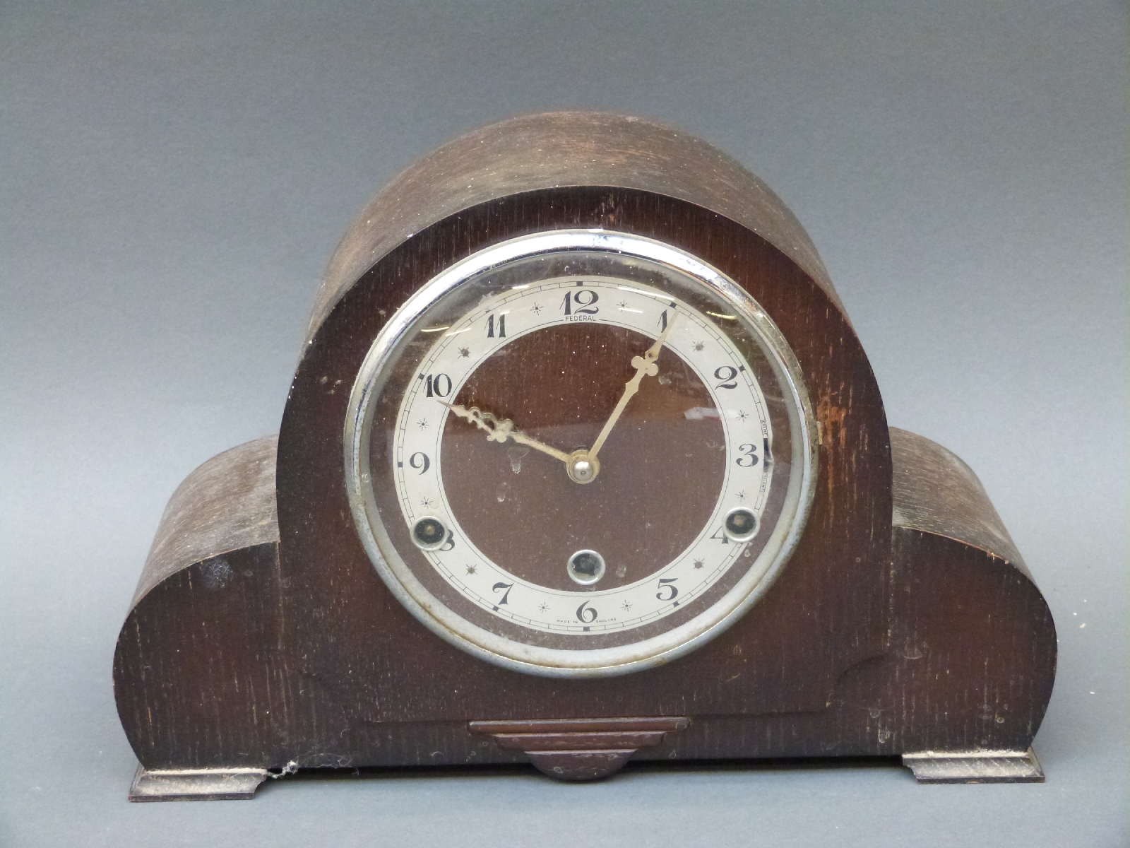 Three British made 1930s mantel clocks including a single train bakelite example, - Image 2 of 5