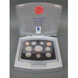 Royal Mint UK Year 2000 executive proof coin collection set with certificate