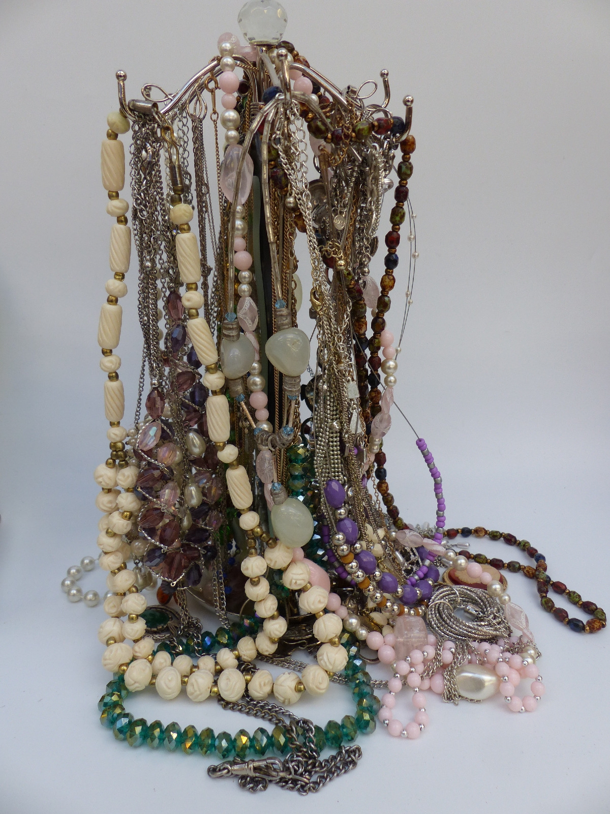 A collection of costume jewellery to include beads, brooches, Weiss bracelet, - Image 2 of 25