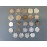 A small collection of mixed silver coinage George IV onwards, various grades from VF to poor, 48.