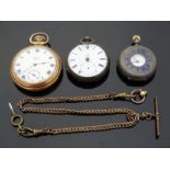 Two hallmarked silver cased pocket watches,