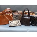 Twelve vintage handbags,