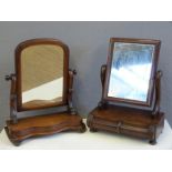 Two mahogany swing dressing table mirrors,