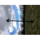 A cast iron Victorian/Victorian style street lamp converted to electricity with Bristol Foundry to