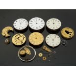 Four 19thC/early 20thC pocket watch movements, two being fusee lever,