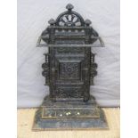 A 19thC cast iron stick or umbrella stand, cast to underside, Rd No.