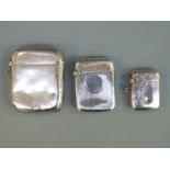 Three various early 20thC vesta cases