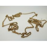 A 9ct gold Albert/ guard chain, with decorative knotted links, 65 inches in length, 43.