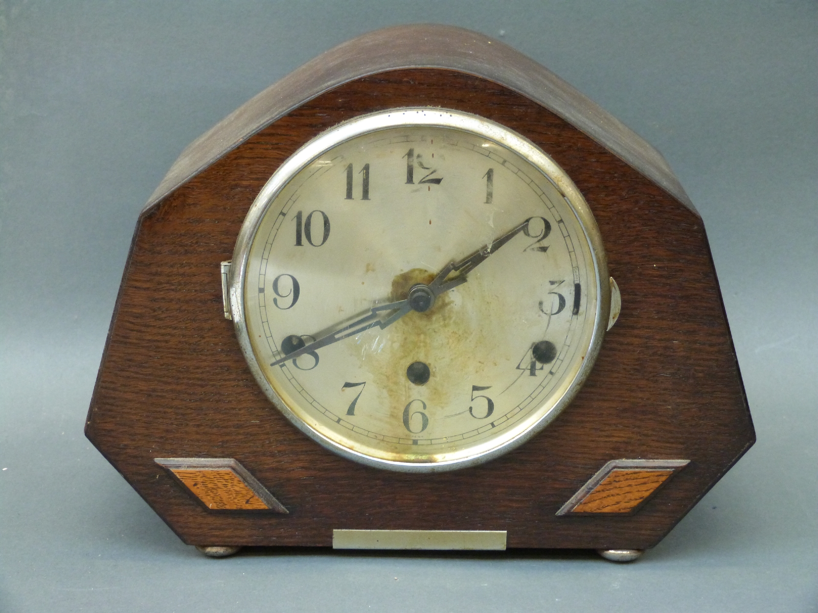 Three British made 1930s mantel clocks including a single train bakelite example, - Image 3 of 5