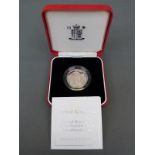 A 1995 Royal Mint UK silver proof Piedfort £2 coin WWII peace,