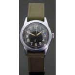 Elgin Type A-11 gentleman's US military wristwatch with cream hands,