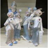 A collection of Casades / Nao clown figures
