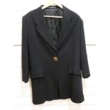 A black wool coat by Umberto Ginocchietti,