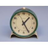 Le Coultre c1930 alarm clock in retro style green case,
