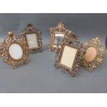 Five various 19thC gilt metal photograph frames including a pair,