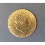 An 1817 gold half sovereign