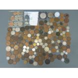 An amateur collection of UK and world coins, includes Elizabeth I 1564 3d,