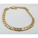 A 9ct gold curb link bracelet, 8.