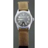 Elgin Type A-11 gentleman's US military wristwatch with cream hands,