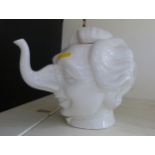 Luck and Flaw novelty Margaret Thatcher teapot