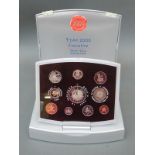 Royal Mint UK year 2000 executive proof coin collection set with with certificate