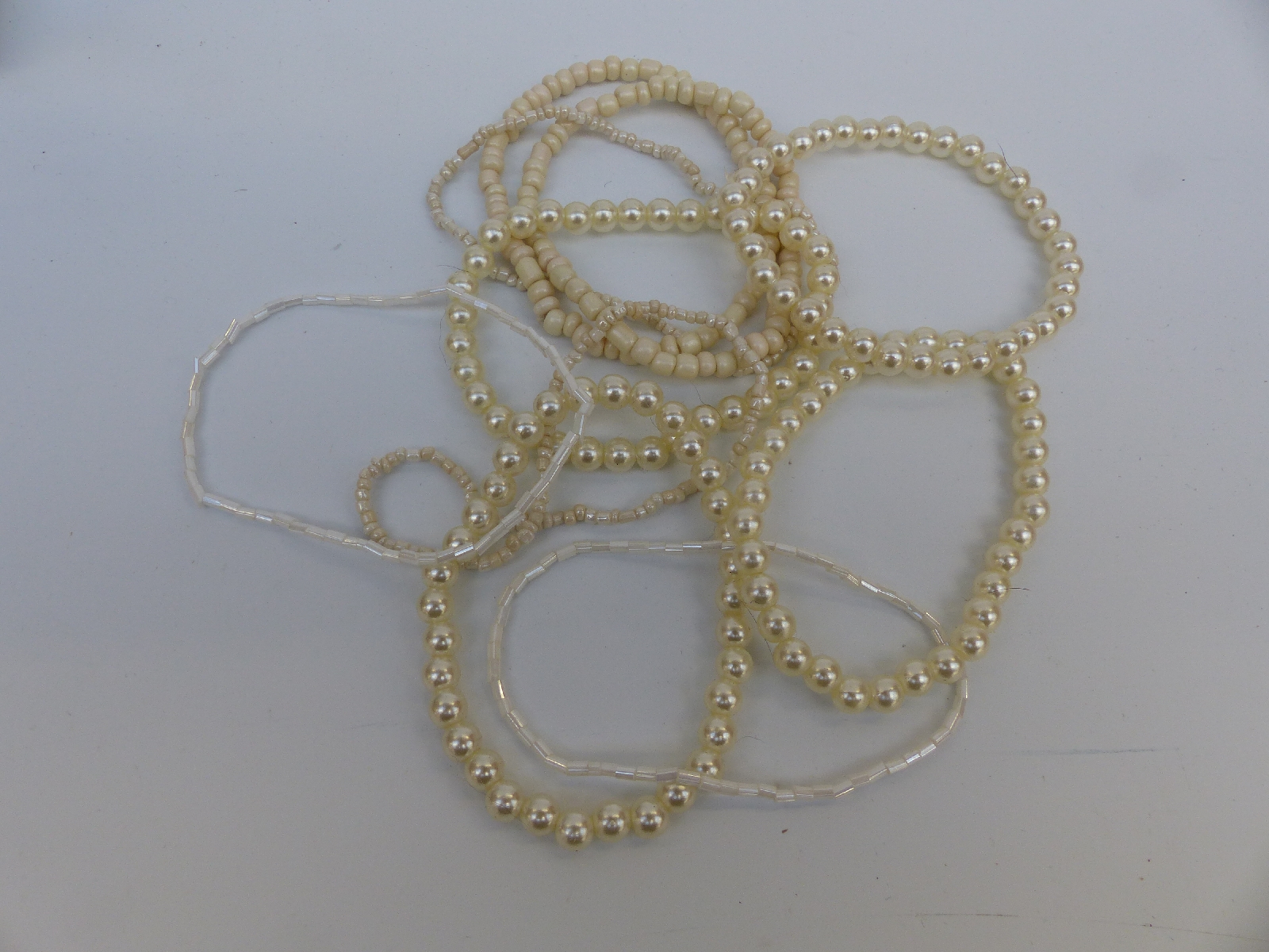 A collection of costume jewellery to include beads, brooches, Weiss bracelet, - Image 6 of 25