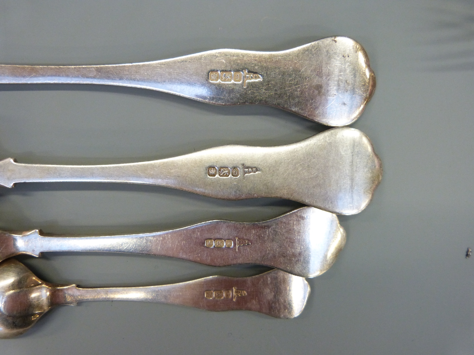 A Victorian Walker & Hall part canteen of Queens pattern cutlery of single struck design, - Image 2 of 2