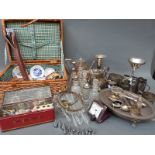 A quantity of silver plate to include Mappin and Webb four piece teaset,