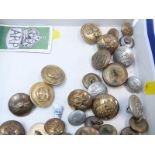 WWII military buttons including Royal Navy, Royal Air Force,