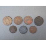 A small collection of interesting copper including 1808 East India Company X cash,